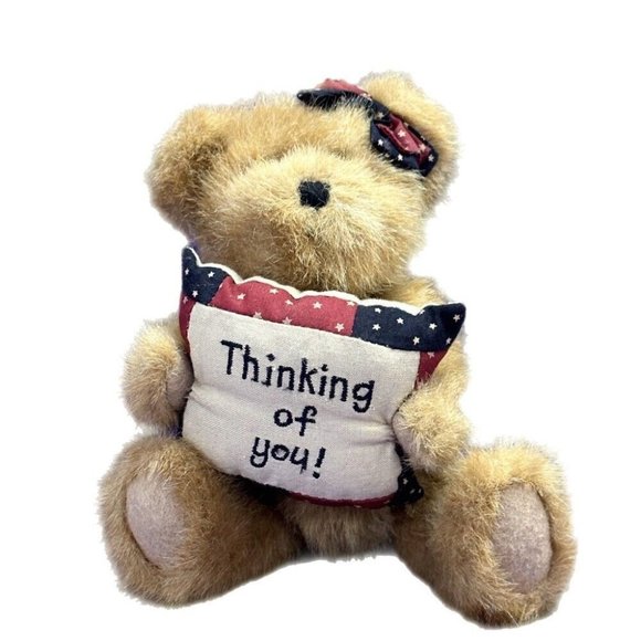 Boyds Bears Other - Boyds Bears Cher N. Hugs Thinking of You jointed plush teddy bear 8" VINTAGE